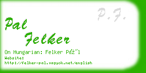 pal felker business card